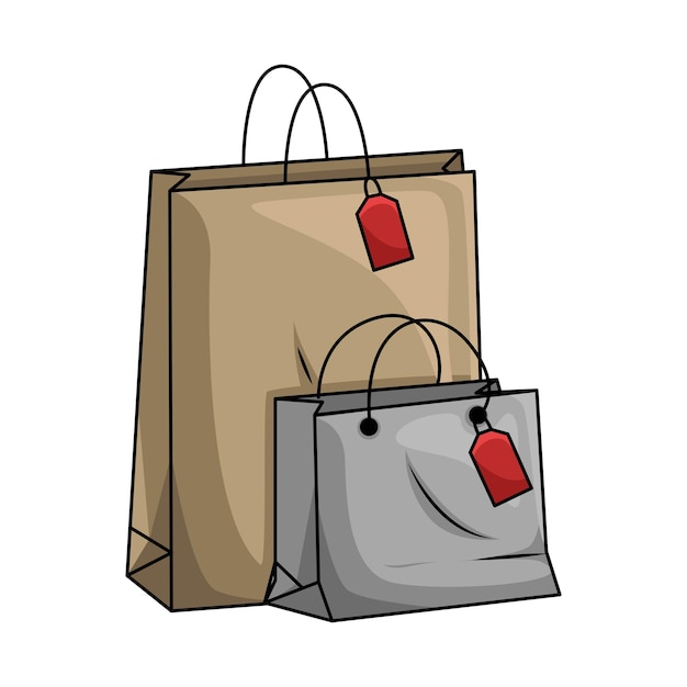 Illustration of paper bag