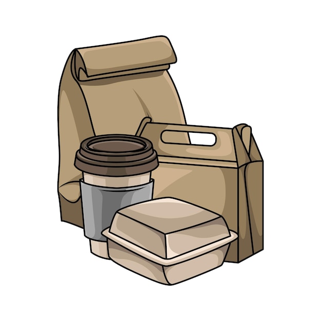 Illustration of paper bag