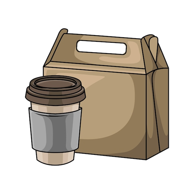 Vector illustration of paper bag