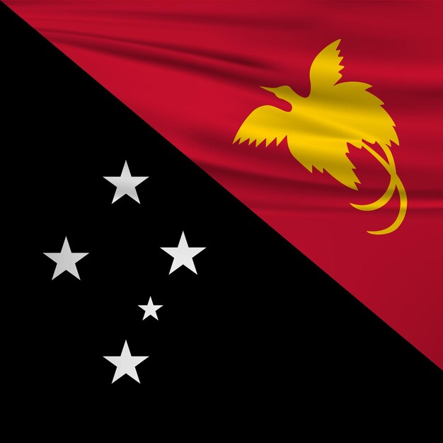 Vector illustration of papua new guinea flag and editable vector papua new guinea country flag