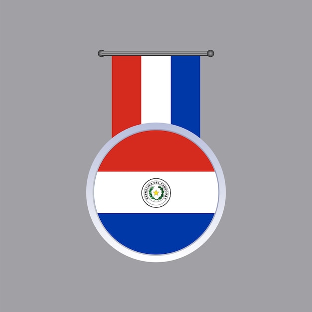 Illustrazione del modello di bandiera del paraguay