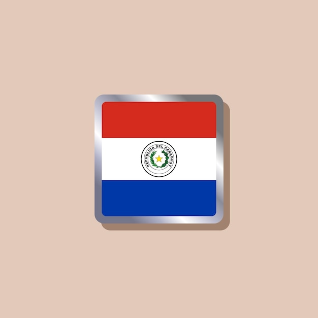 Illustration of paraguay flag template