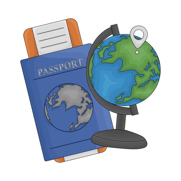 Vector illustration of passport