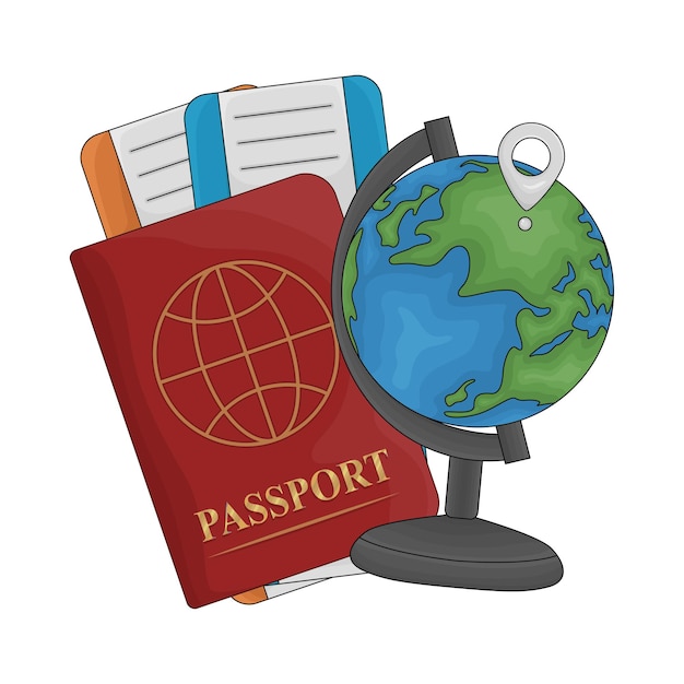 Illustration of passport