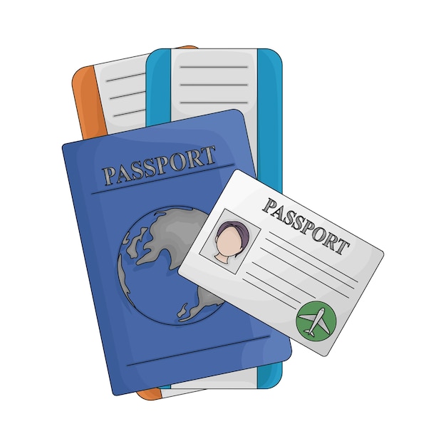 Vector illustration of passport