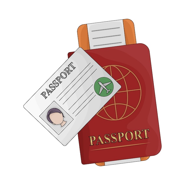 Vector illustration of passport