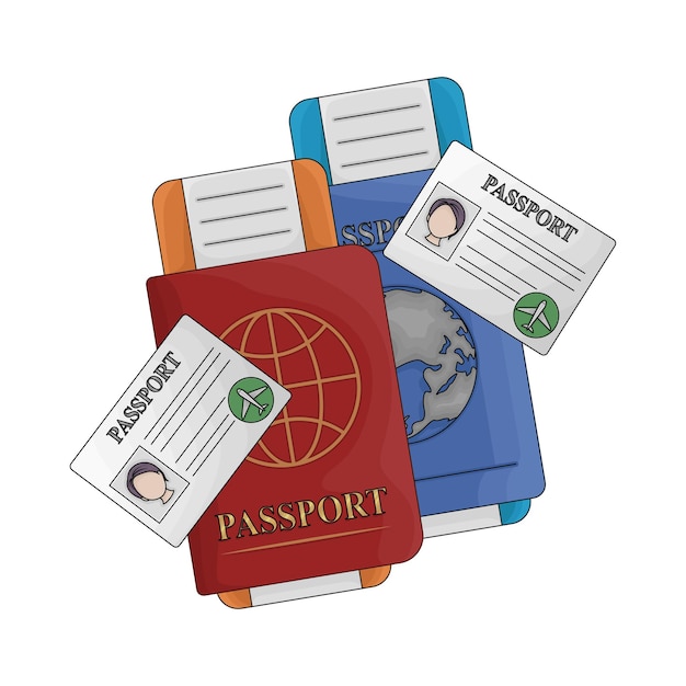 Vector illustration of passport