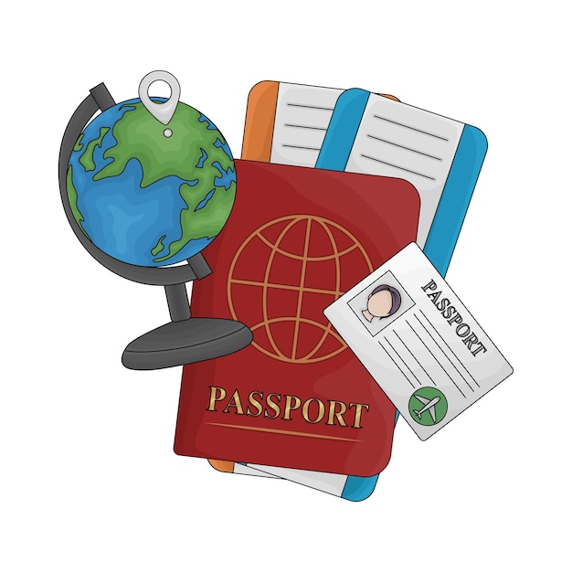 Vector illustration of passport