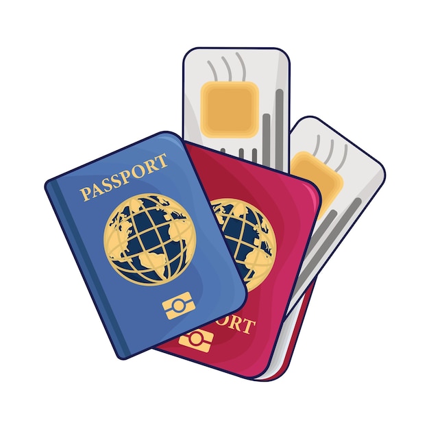 Illustration of passport