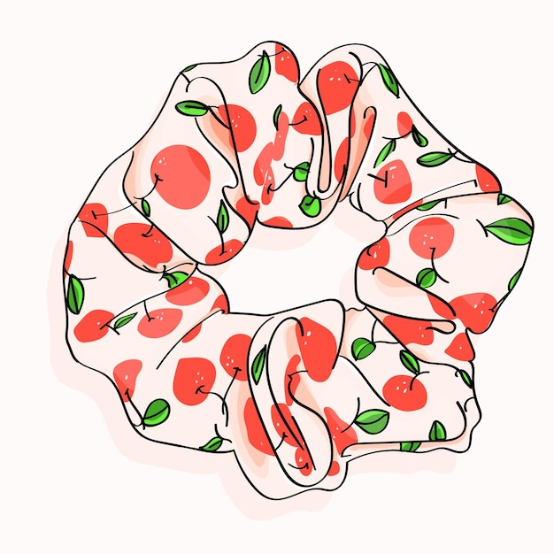 Vector illustration of a pattern scrunchie best   for posters, cards, banners and t-shirt design.