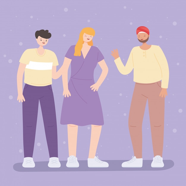 Vector illustration of people talking