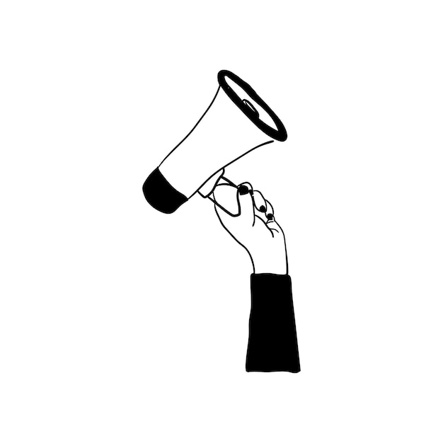 Illustration of a person holding a megaphone