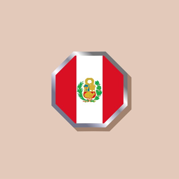 Illustration of peru flag template