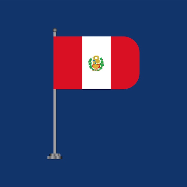 Illustration of Peru flag Template