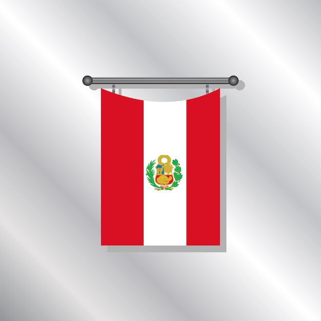 Illustration of peru flag template