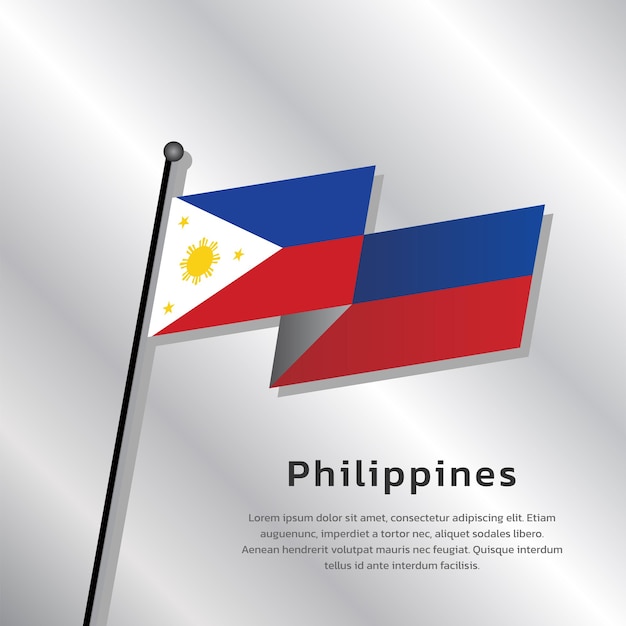 필리핀 국기 템플릿의 그림