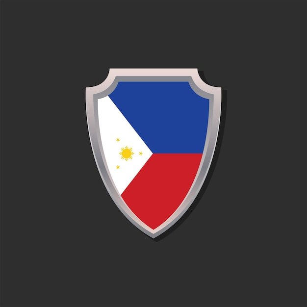 Illustration of philippines flag template