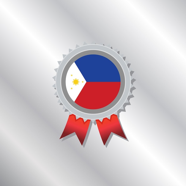 Vector illustration of philippines flag template