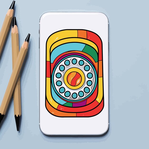 Vector illustration of a phone