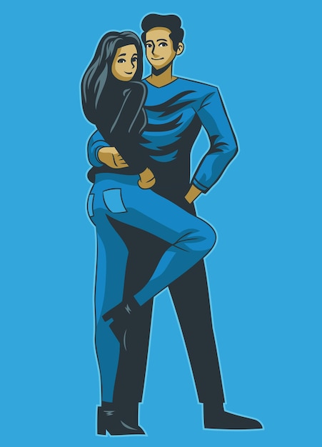 illustration photogenic couple