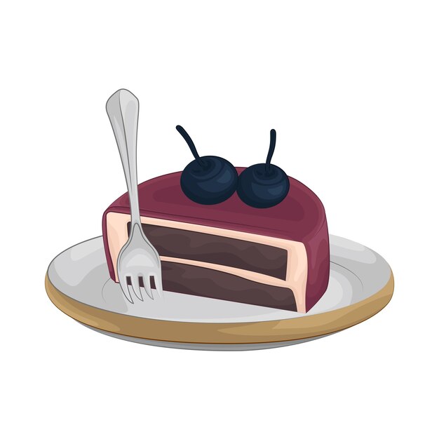 Vector illustration of pie