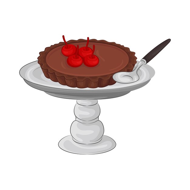 Vector illustration of pie