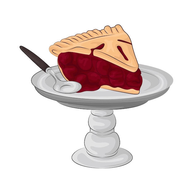 Vector illustration of pie