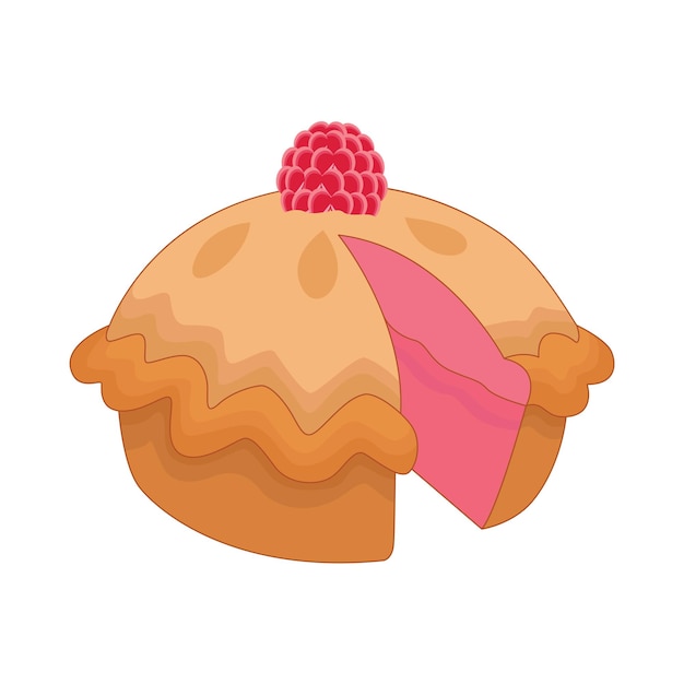 Vector illustration of pie