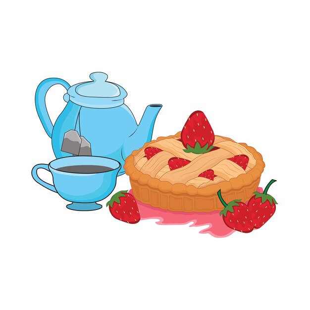 Vector illustration of pie