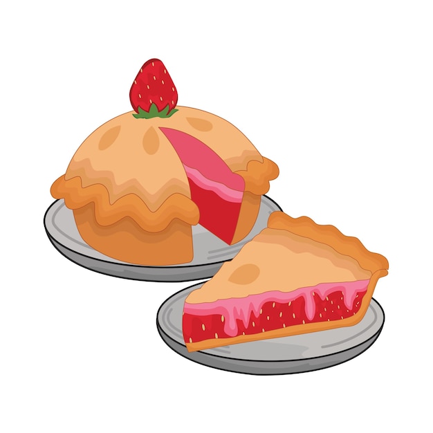 Vector illustration of pie