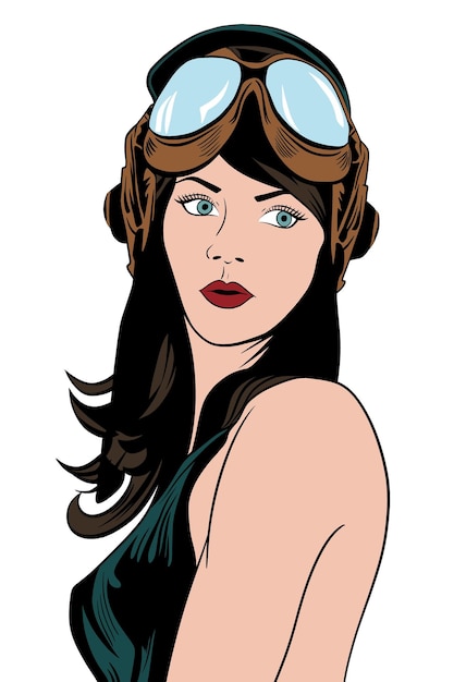 Illustration of pin up girl vector