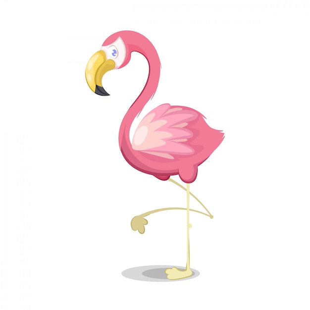 Illustration of pink flamingo