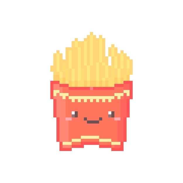 Illustration of pixelated fries