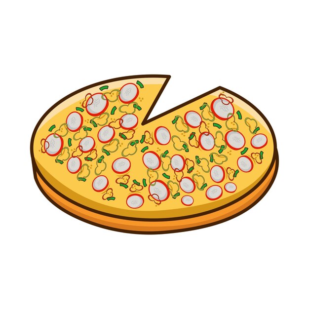 Vector illustration of pizza