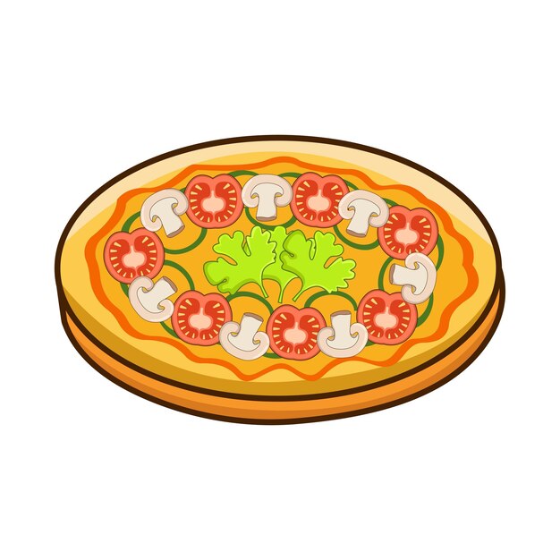 Vettore illustrazione di una pizza