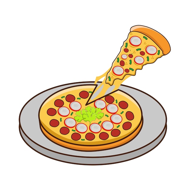 Illustration of pizza