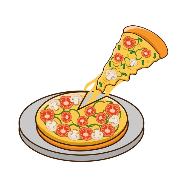 Illustration of pizza