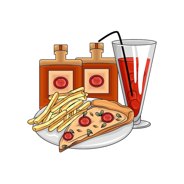 Illustration of pizza