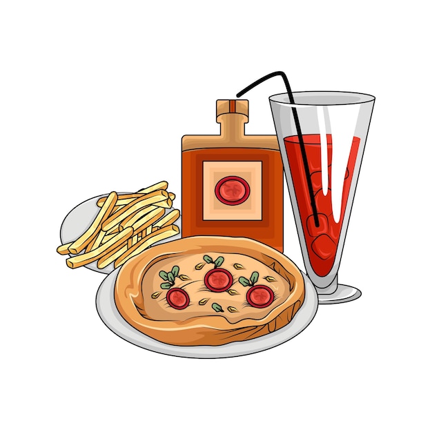 Illustration of pizza