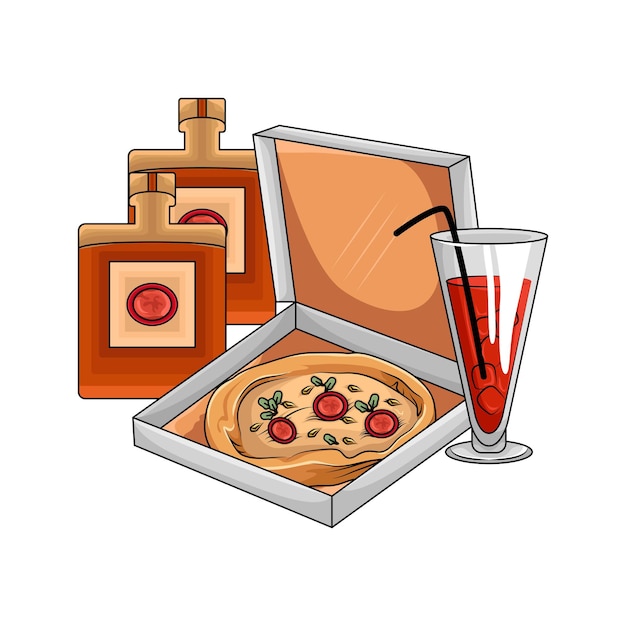 Illustration of pizza