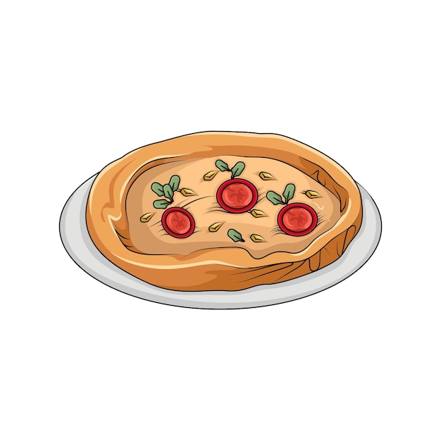 Vettore illustrazione della pizza