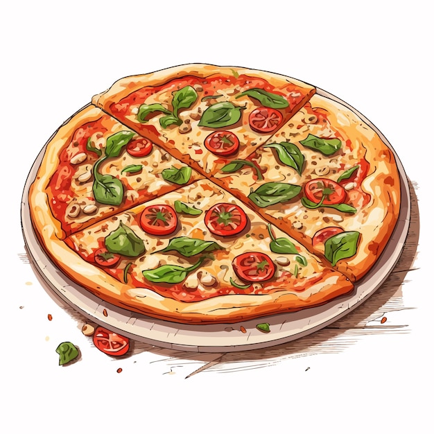 illustration of pizza