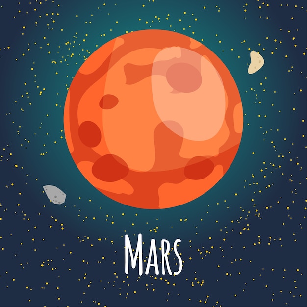 illustration planet mars