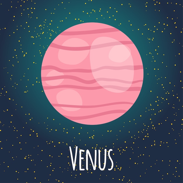 Vector illustration planet venus