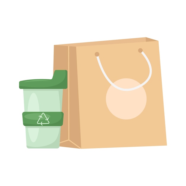 Vector illustration of plastic bag