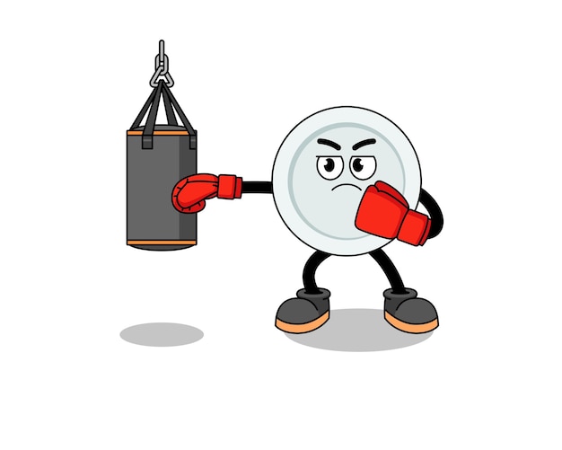 Illustrazione del boxer piatto