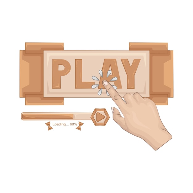 Vector illustration of play button