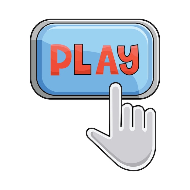 Vector illustration of play button