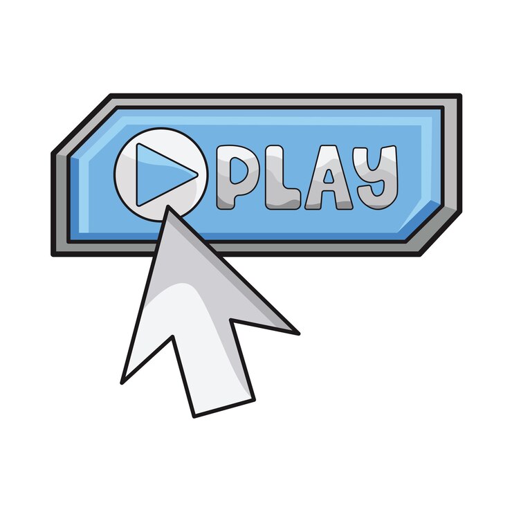 Vector illustration of play button