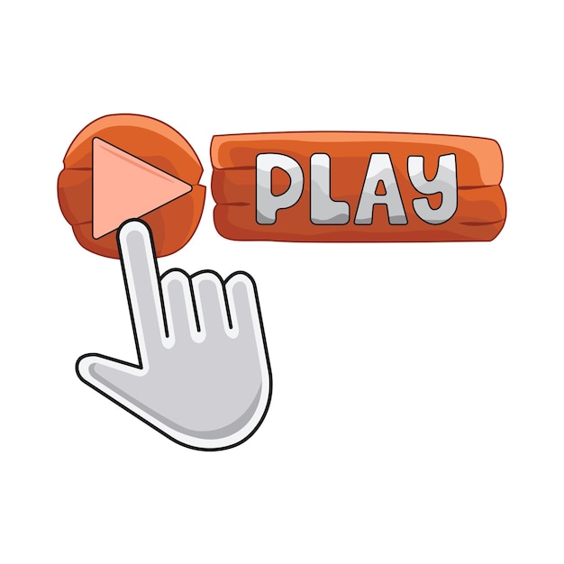 Vector illustration of play button